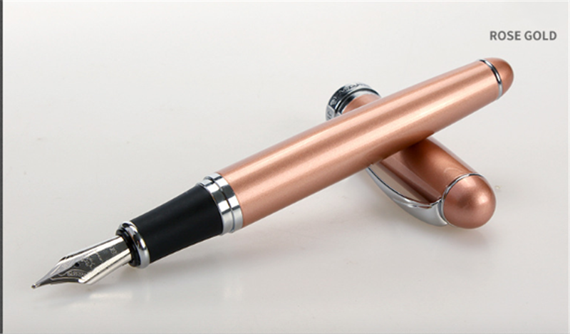 Luxury Fountain Pen - Elegant Metal Barrel, Fine Nib, Smooth Writing, Refillable Ink, Executive Calligraphy Pen