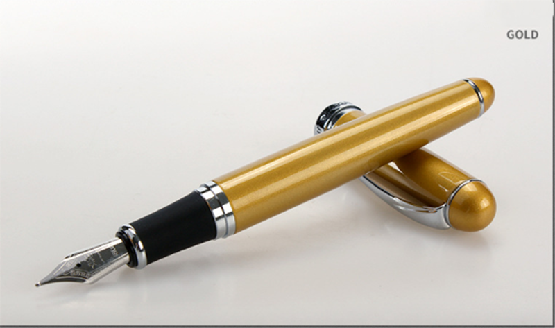 Luxury Fountain Pen - Elegant Metal Barrel, Fine Nib, Smooth Writing, Refillable Ink, Executive Calligraphy Pen