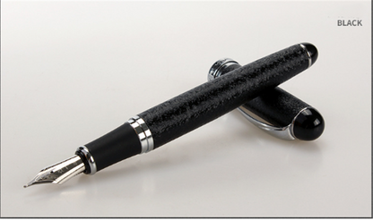 Luxury Fountain Pen - Elegant Metal Barrel, Fine Nib, Smooth Writing, Refillable Ink, Executive Calligraphy Pen