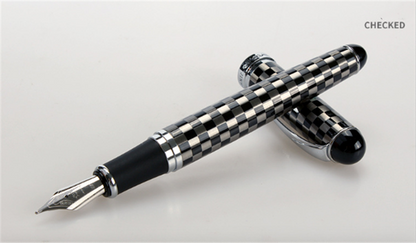 Luxury Fountain Pen - Elegant Metal Barrel, Fine Nib, Smooth Writing, Refillable Ink, Executive Calligraphy Pen