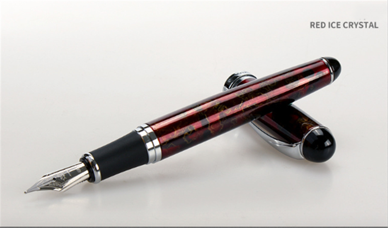 Luxury Fountain Pen - Elegant Metal Barrel, Fine Nib, Smooth Writing, Refillable Ink, Executive Calligraphy Pen